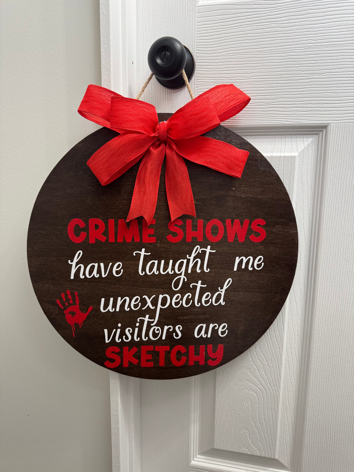 Crime Show Door Sign